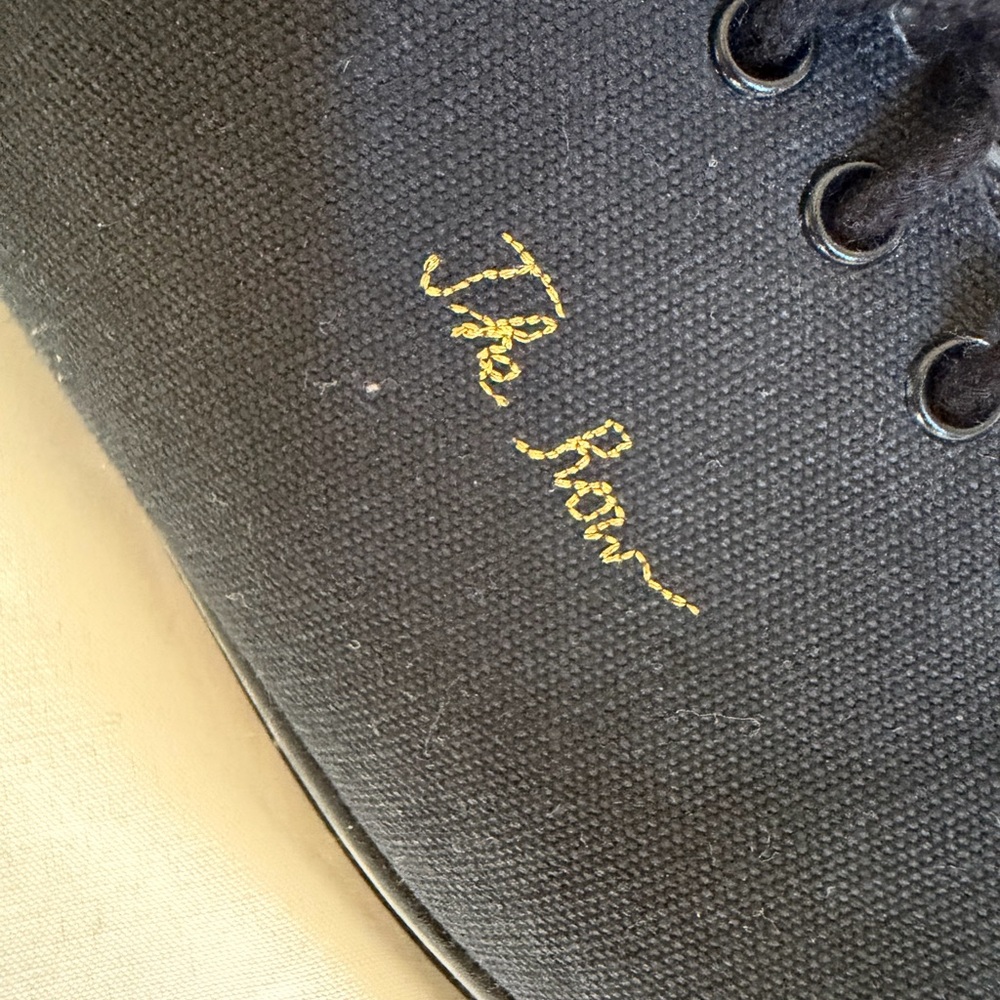 The Row Black Lace-Up Sneakers - Picture 4 of 8